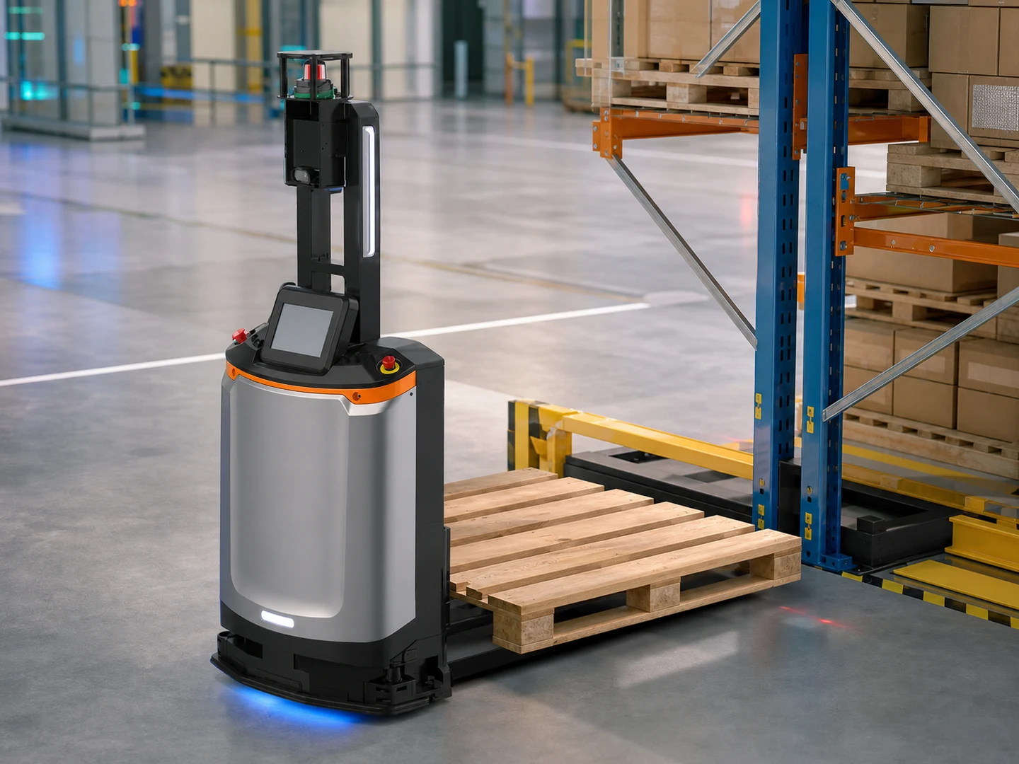 FMR forklift mobil robot sahada