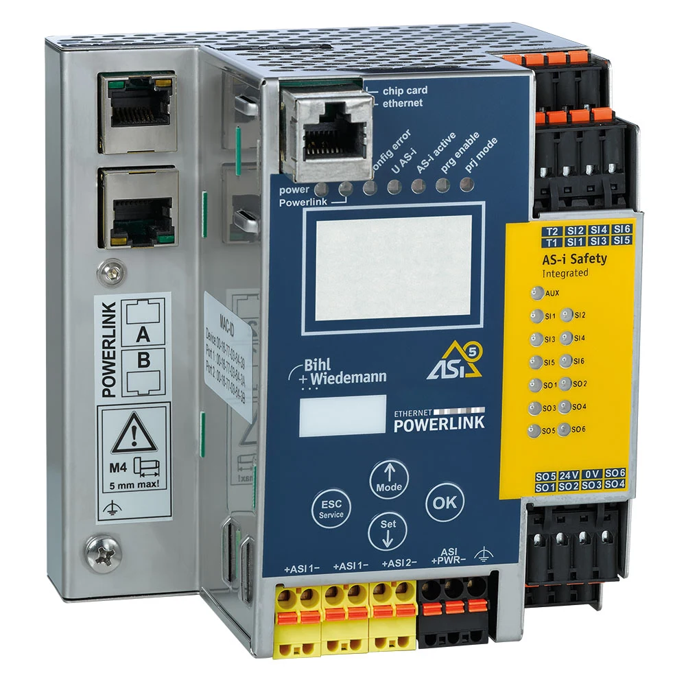 Bihl+Wiedemann BWU3961 POWERLINK gateway with integrated Safety Monitor
