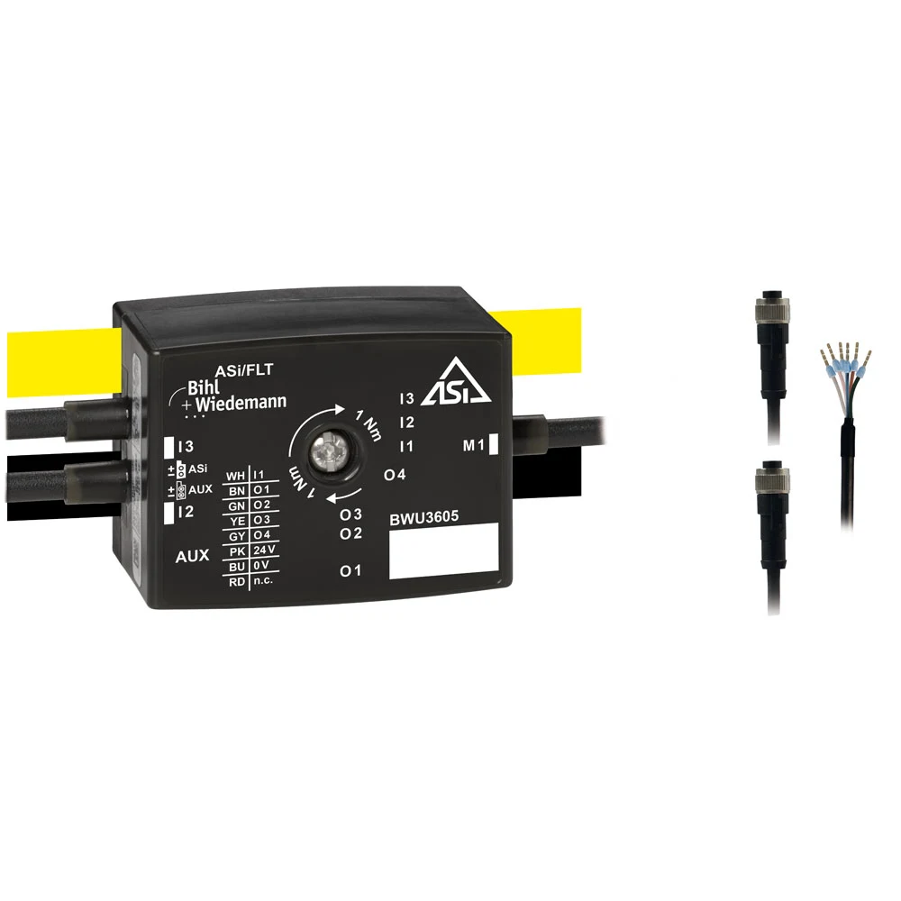 Official product image of the Bihl+Wiedemann BWU3605 ASi-3 motor module for binary-controlled frequency inverters