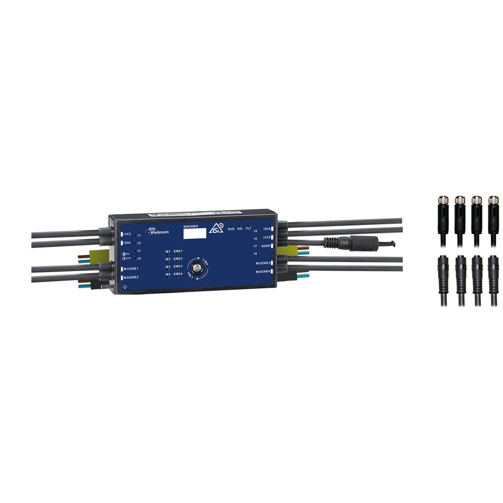 Official product image of the Bihl+Wiedemann BWU4893 ASi-5 cable-channel motor module.