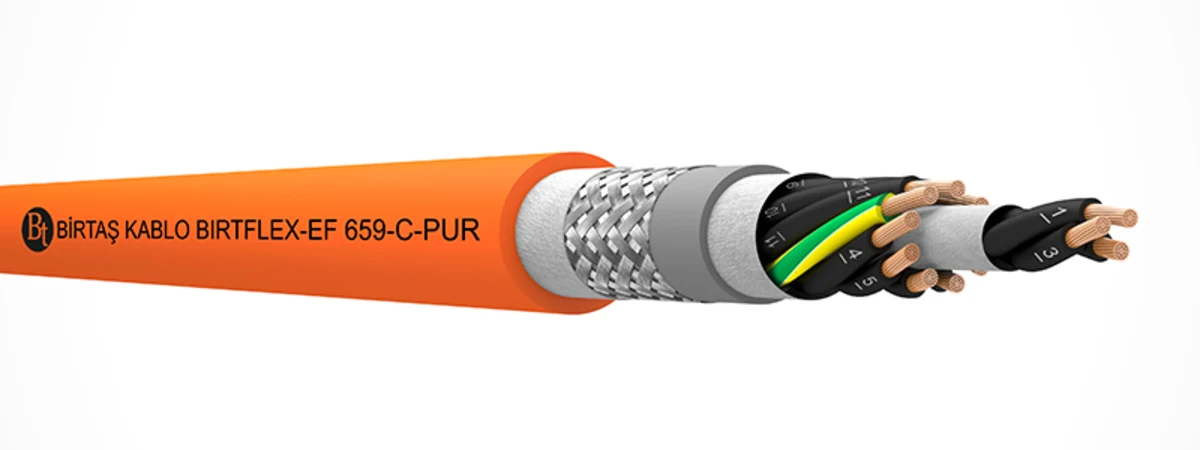 Birtaş Kablo BIRTFLEX-EF 659-C-PUR ekranlı hareketli kumanda kablosu