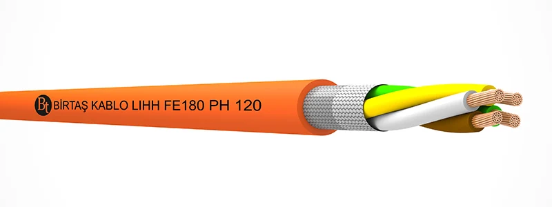 Birtaş LIHH FE180 PH120 halogen-free, flame-resistant data and signal cables
