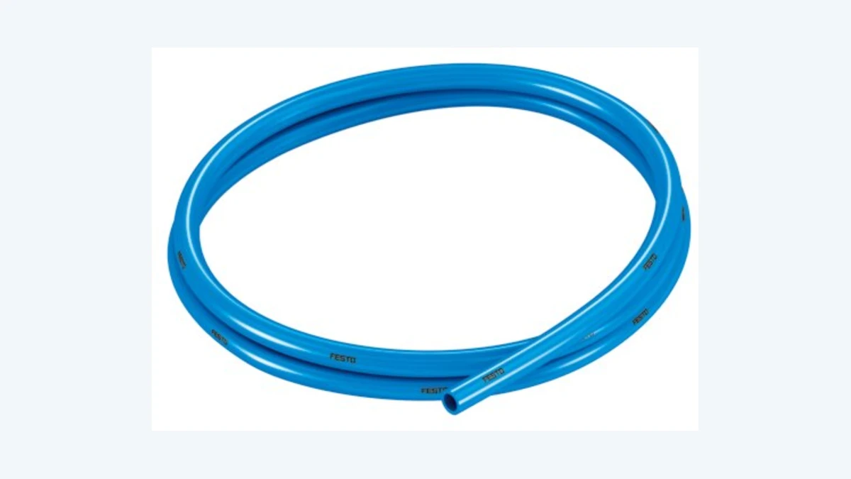 The official product appearance of Festo PUN-H blue polyurethane pneumatic hose.