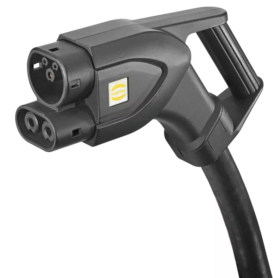 HARTING Mode 4 CCS Gen2 Type 2 DC fast-charging vehicle plug and cable