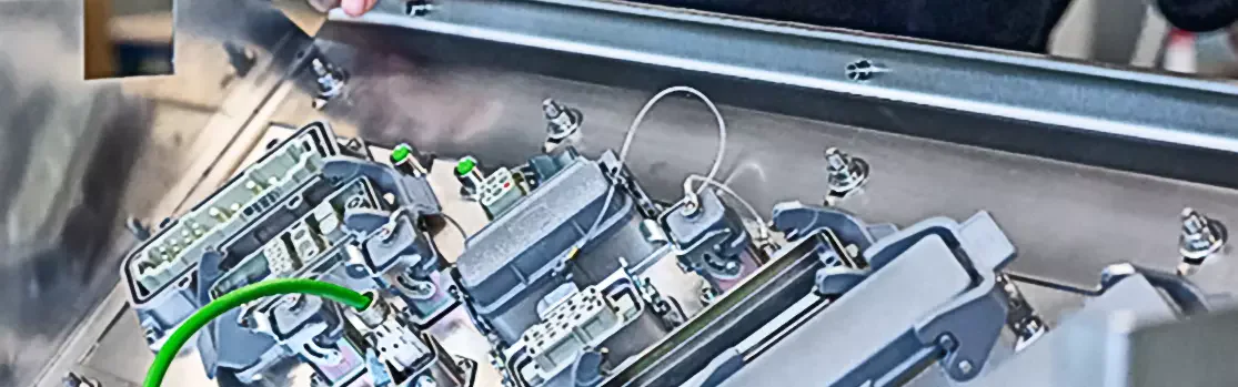 HARTING industrial connectors and customized control panel interface solutions