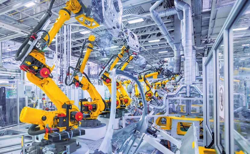 Robotic production line where Nemus connection cables can be used.