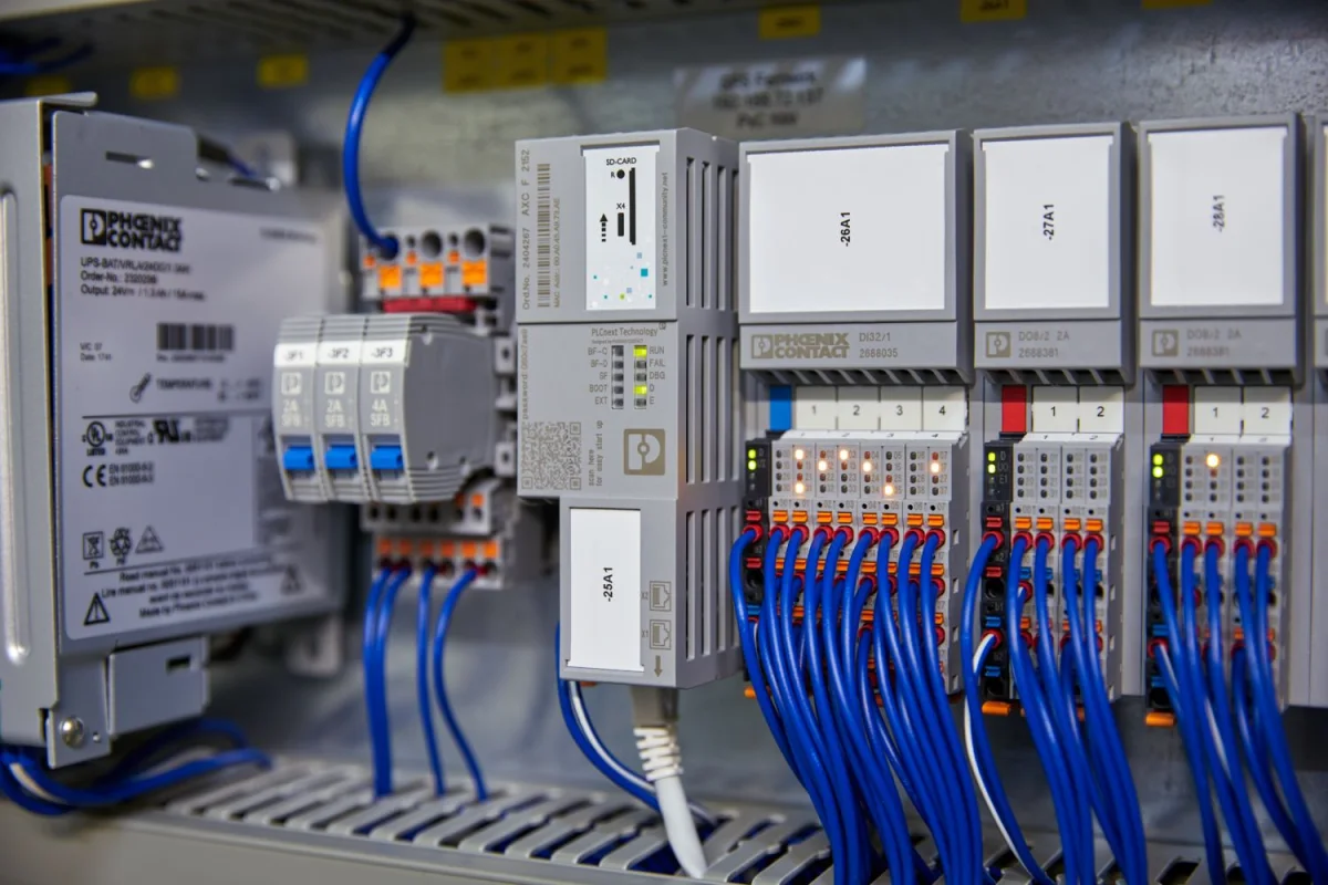 Phoenix Contact Axioline F I/O station on the control panel