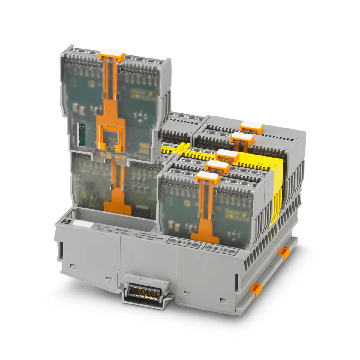 Phoenix Contact Axioline Smart Elements modules and their carrier.