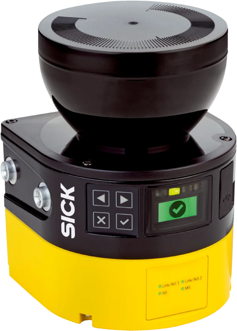 SICK microScan3 safety laser scanner with display